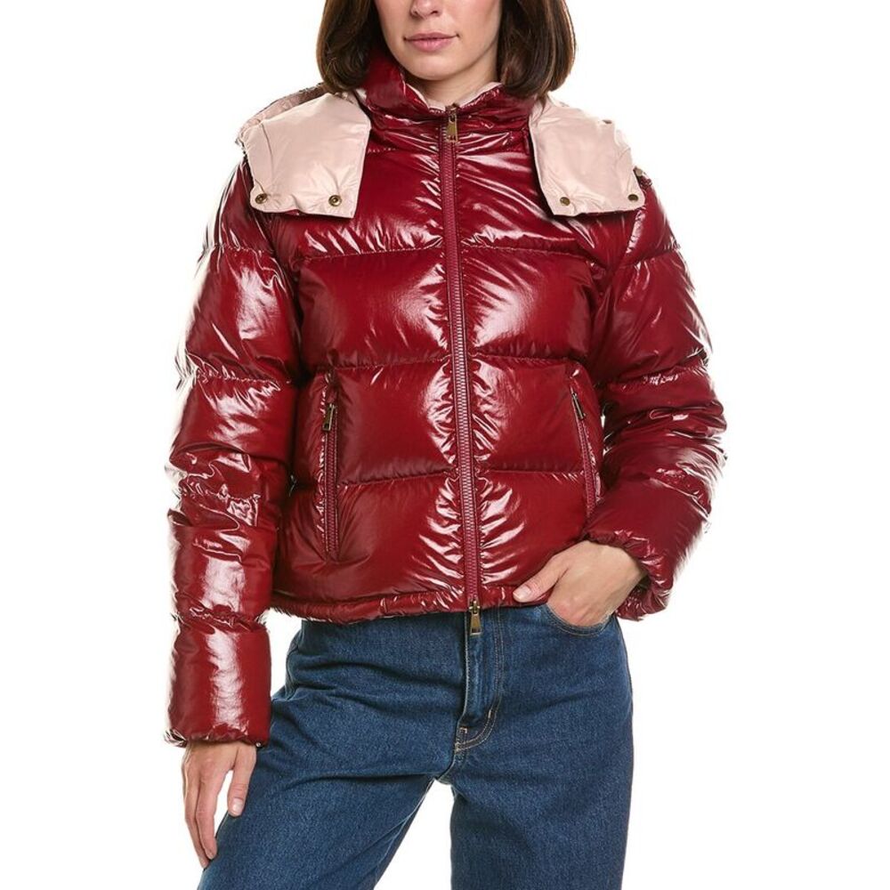 Moncler Womens  Niveole Short Down Jacket, Red